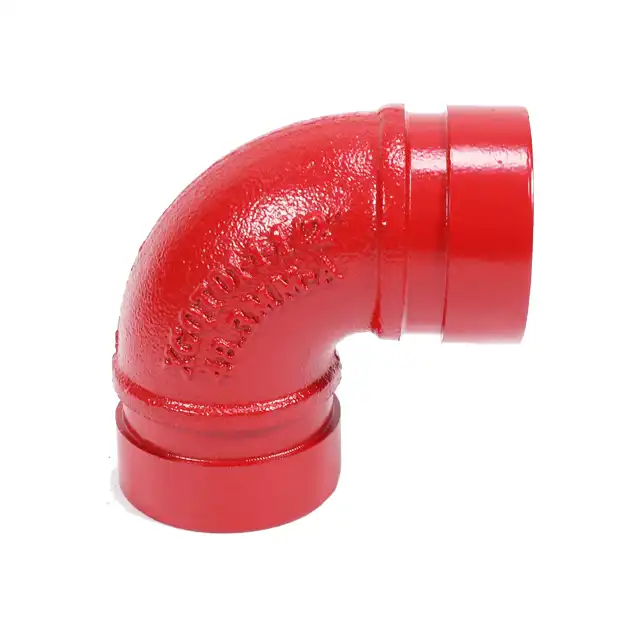 Fire Fighting Grooved pipe fittings, 90 Elbow, pipe fittings, grooved fittings, fire protection