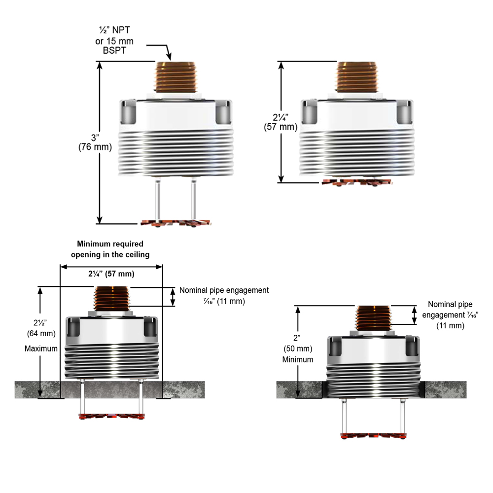 Leyon FM UL STANDARD AND QUICK RESPONSE CONCEALED PENDENT SPRINKLER ...