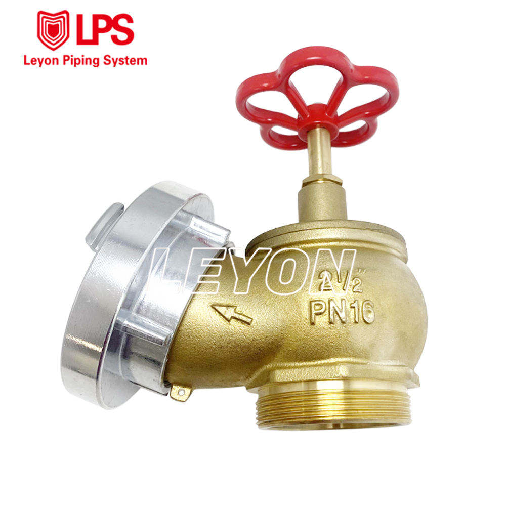 Leyon LPCB نظام إطفاء الحريق، نحاس أصفر، خيط BSP خارجي، وصلة Storz، زاوية، خرطوم، كوع، صنبور إطفاء، صمام توصيل المياه - Image 2