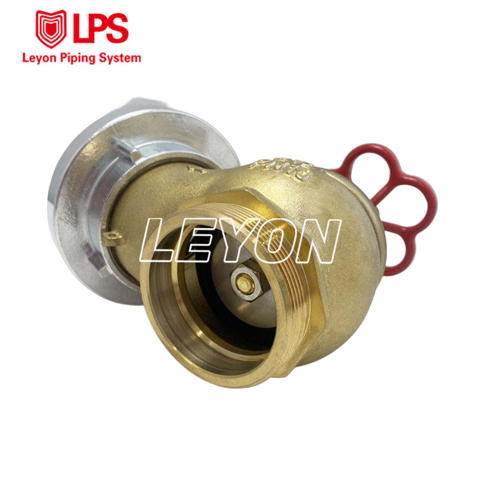 Leyon LPCB نظام إطفاء الحريق، نحاس أصفر، خيط BSP خارجي، وصلة Storz، زاوية، خرطوم، كوع، صنبور إطفاء، صمام توصيل المياه - Image 3