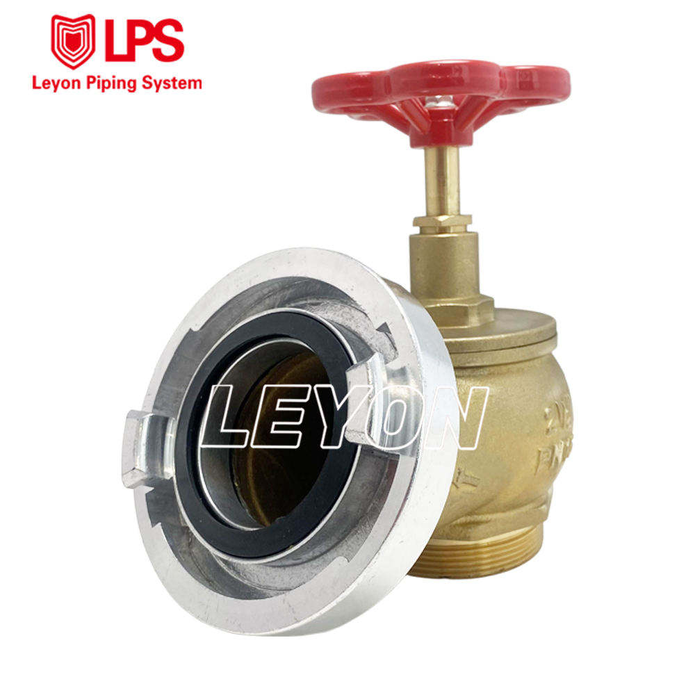 Leyon LPCB نظام إطفاء الحريق، نحاس أصفر، خيط BSP خارجي، وصلة Storz، زاوية، خرطوم، كوع، صنبور إطفاء، صمام توصيل المياه - Image 4